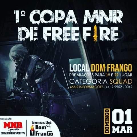 Abertas inscrições para campeonato free fire online organizado em Goioerê
