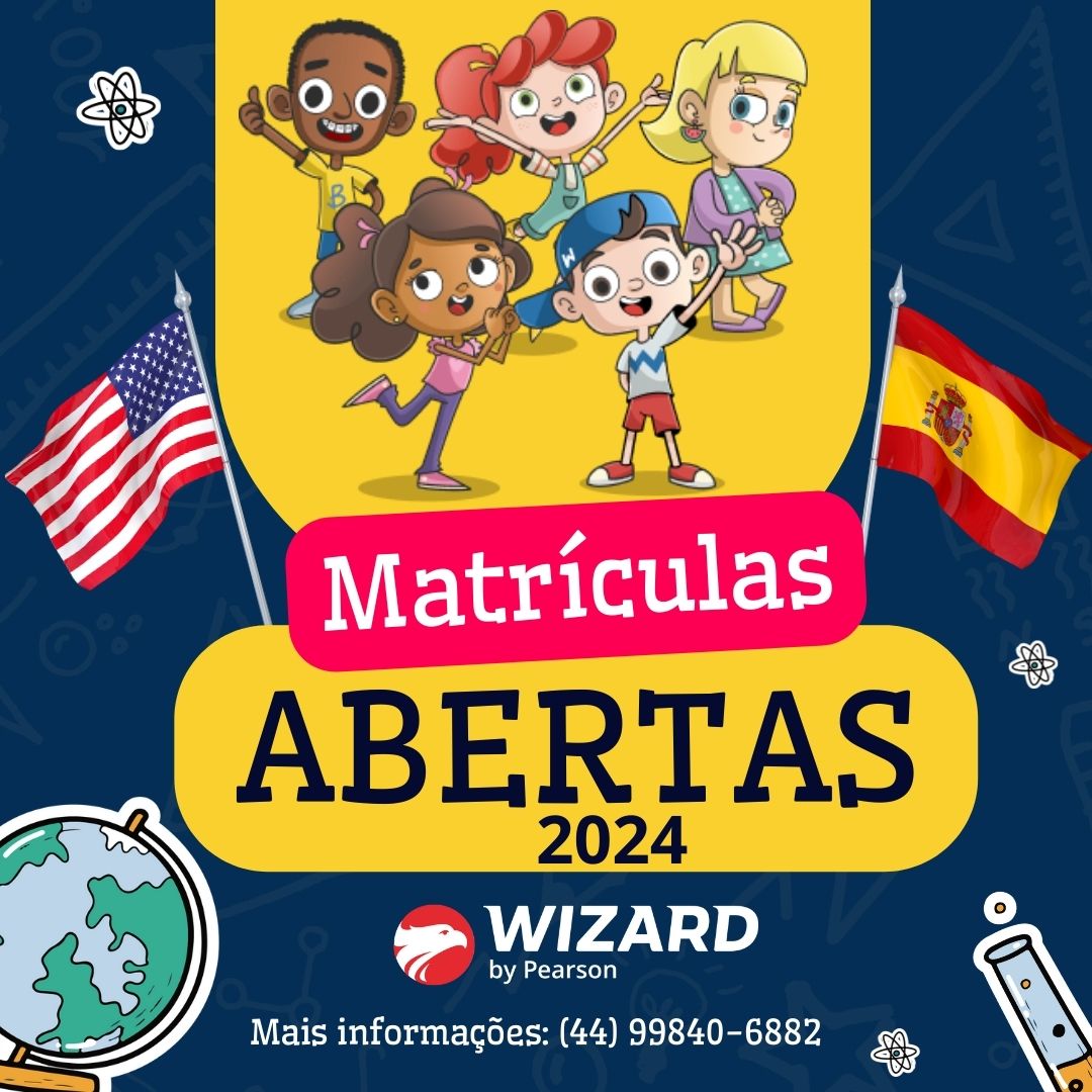 Cursos de Inglês, Espanhol e mais, matrículas abertas! - Wizard